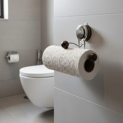 Dérouleur Papier Toilette – Adhésif – Sans Perçage