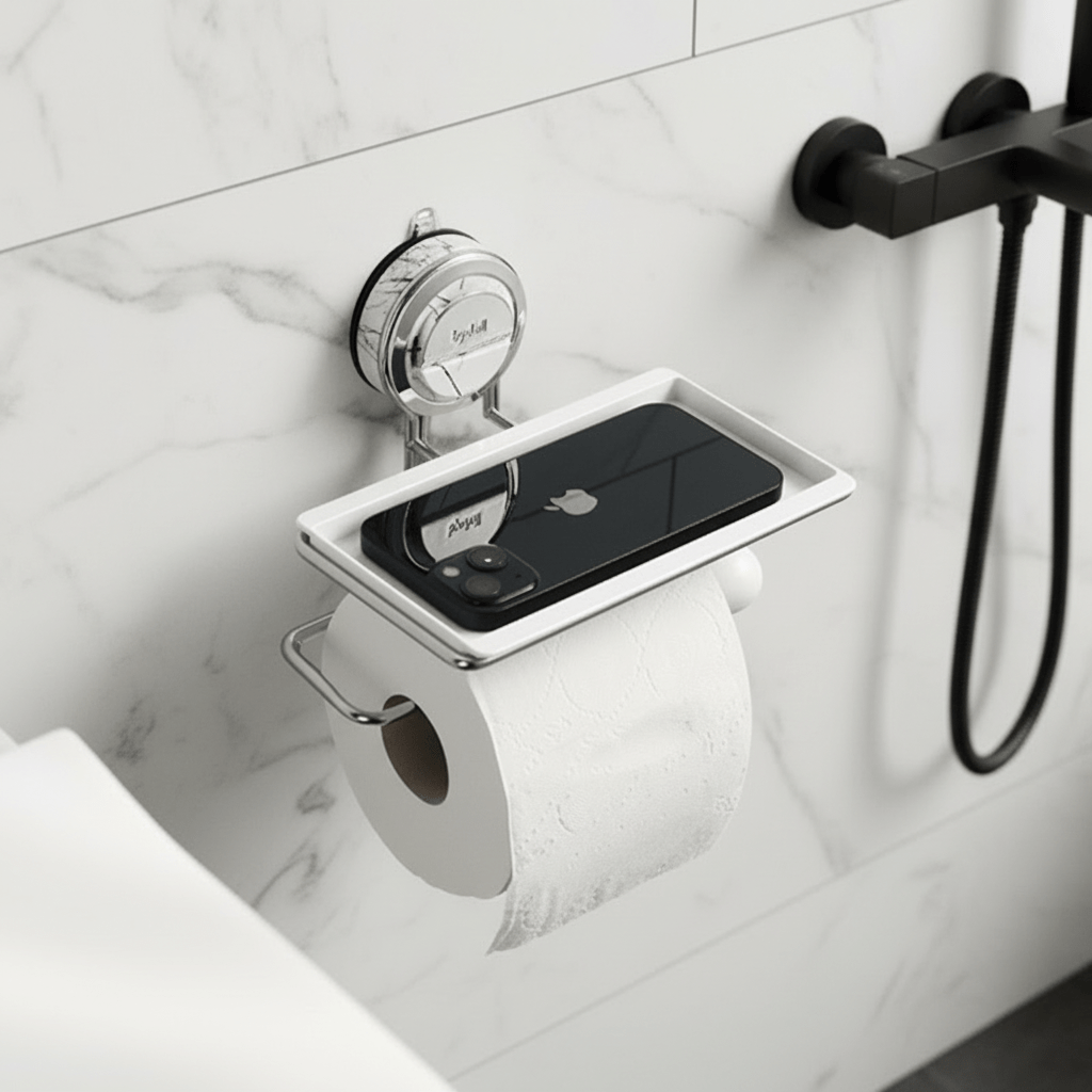 Dérouleur Papier Toilette – Adhésif – Sans Perçage