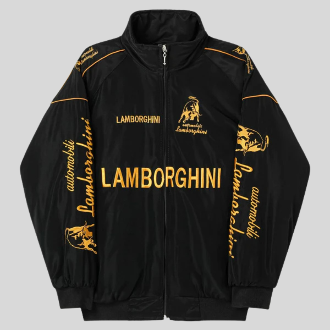 Veste de course rétro Lamborghini | Mode légendaire du sport automobile