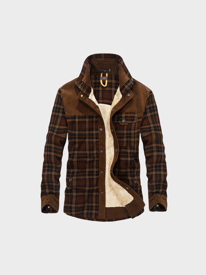 Surchemise Doublée Sherpa – Chaude – Extérieur hiver marron