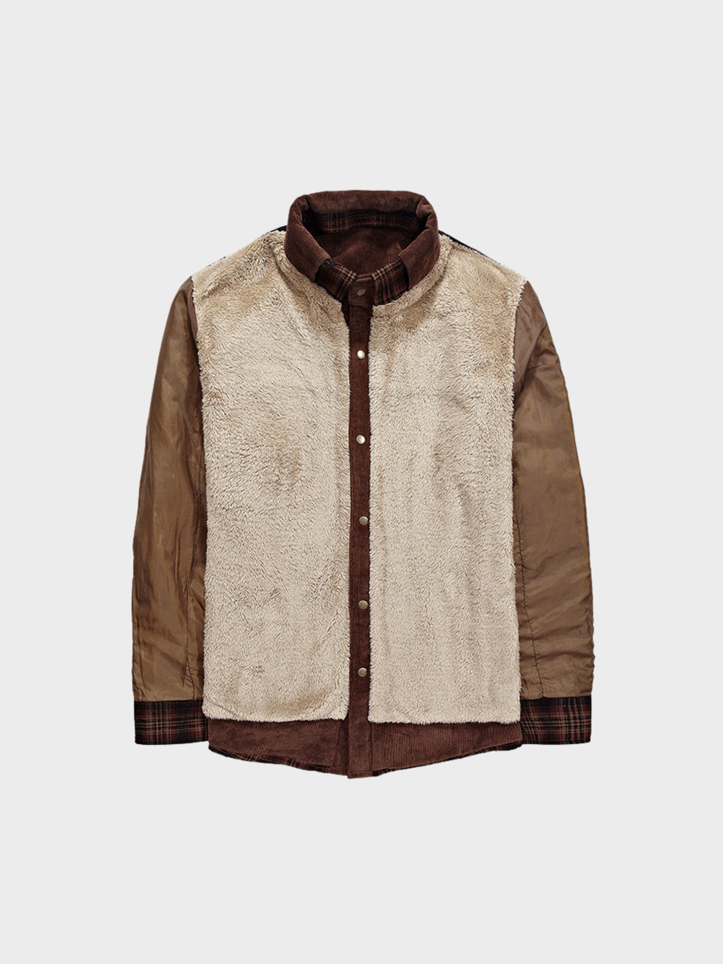 Surchemise Doublée Sherpa – Chaude – Extérieur hiver marron