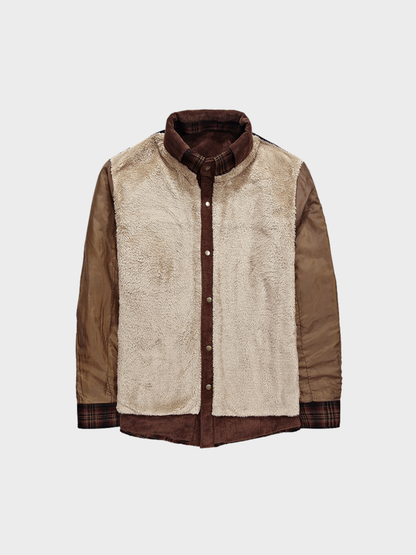 Surchemise Doublée Sherpa – Chaude – Extérieur hiver marron