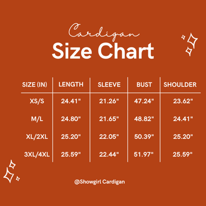 Cardigan Femme Scintillant Étoiles Orange