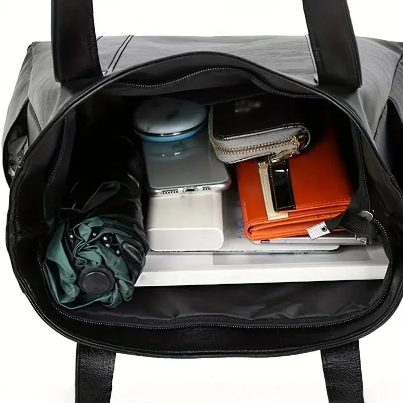 Cabas Épaule Cuir Lisse