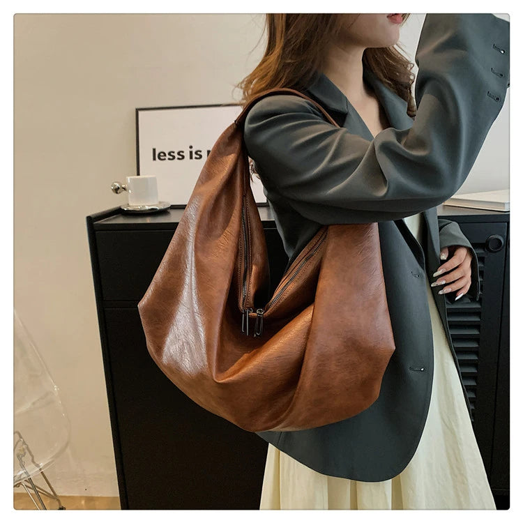 Sac Hobo Femme Zippé Chic