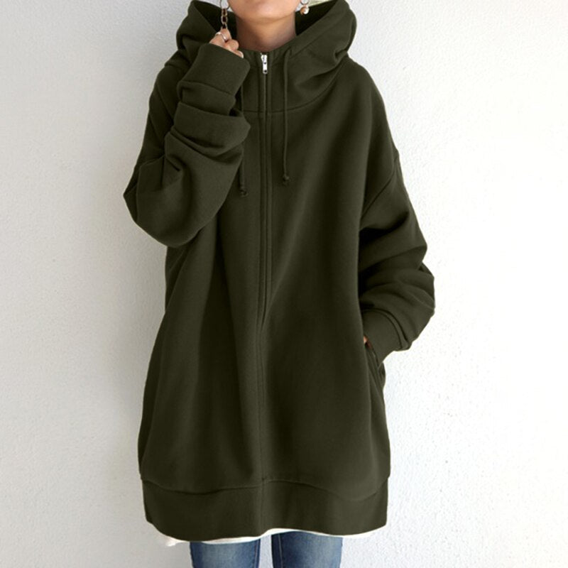 Veste Hoodie Oversize Chaude Femme