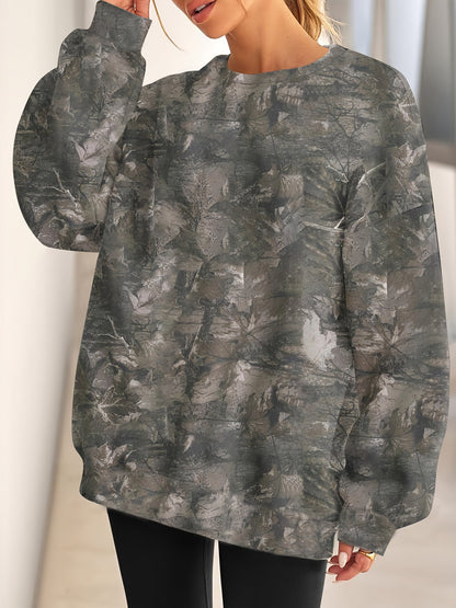 Sweat Femme Oversize Camouflage