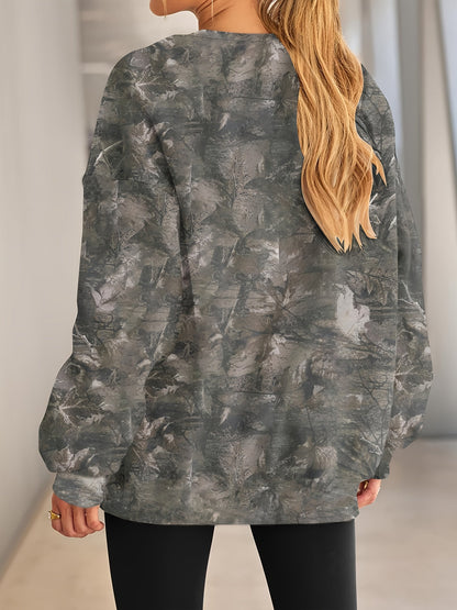 Sweat Femme Oversize Camouflage