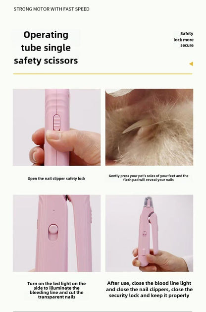 Coupe Griffes 2-en-1 LED Rechargeable