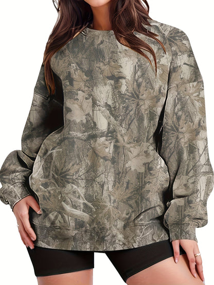 Sweat Femme Oversize Camouflage
