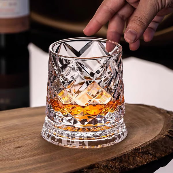 Verre Whisky Cristal Rotatif 360°