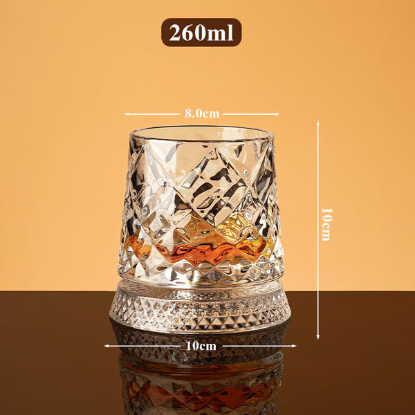 Verre Whisky Cristal Rotatif 360°