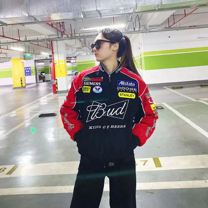 Veste de course Budweiser vintage