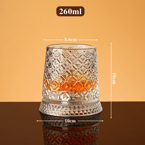 Verre Whisky Cristal Rotatif 360°
