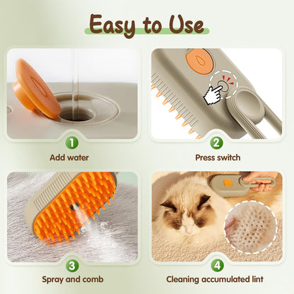 Brosse Brume Anti-Poils Pour Chat