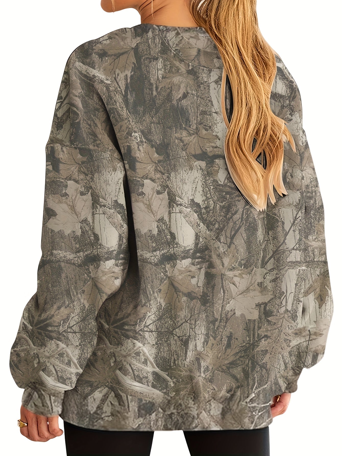 Sweat Femme Oversize Camouflage