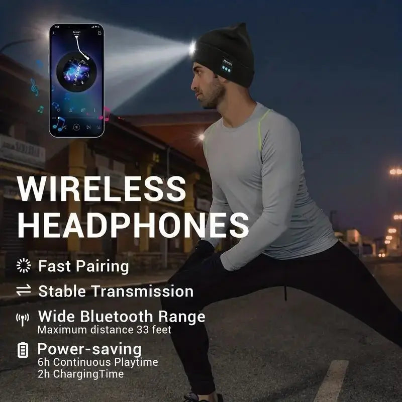 Bonnet Connecté – LED Rechargeable – Bluetooth