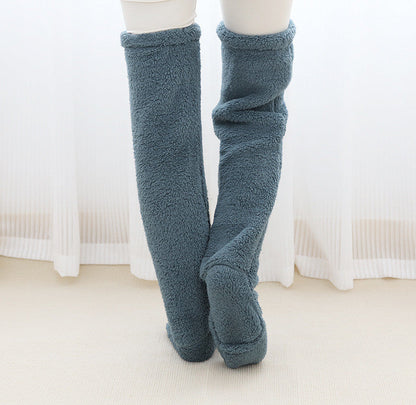 Chaussettes Hautes – Peluche Épaisse – Orteils Ouverts ou Fermés