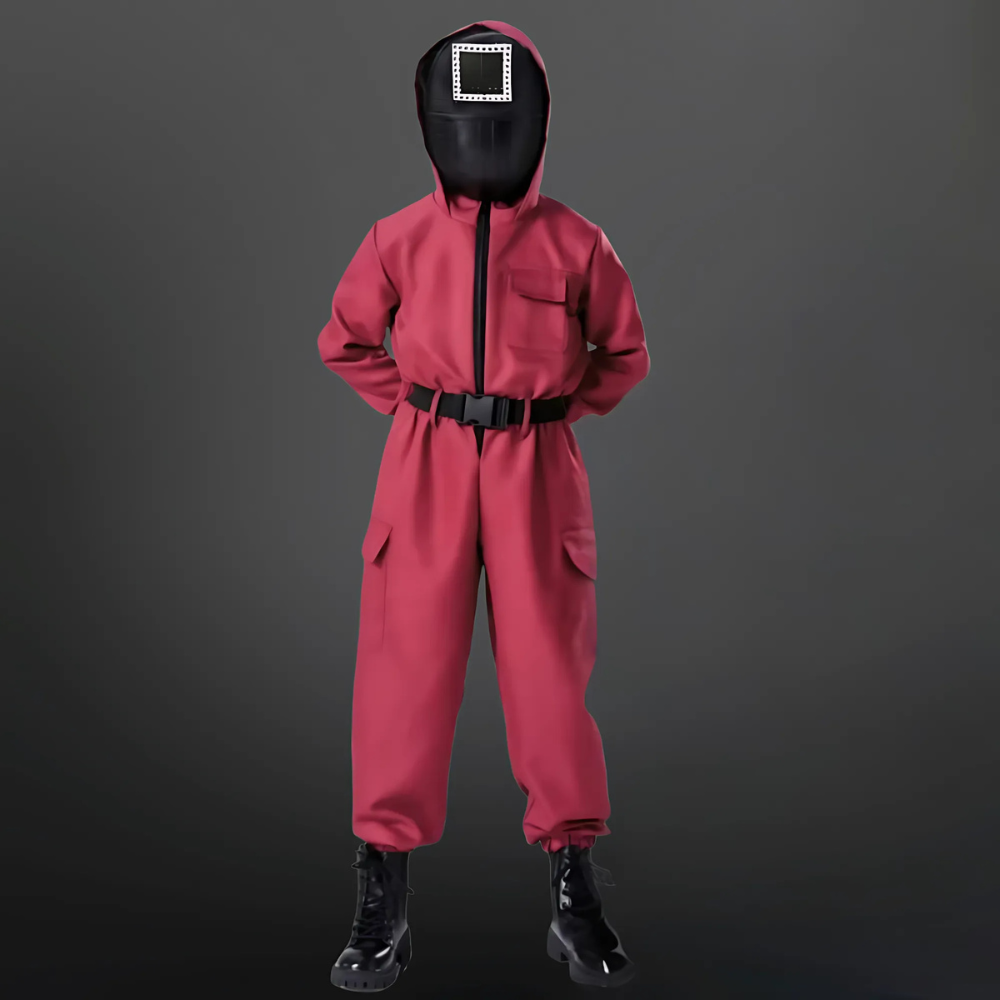 Déguisement Combinaison Rose Masque Enfant