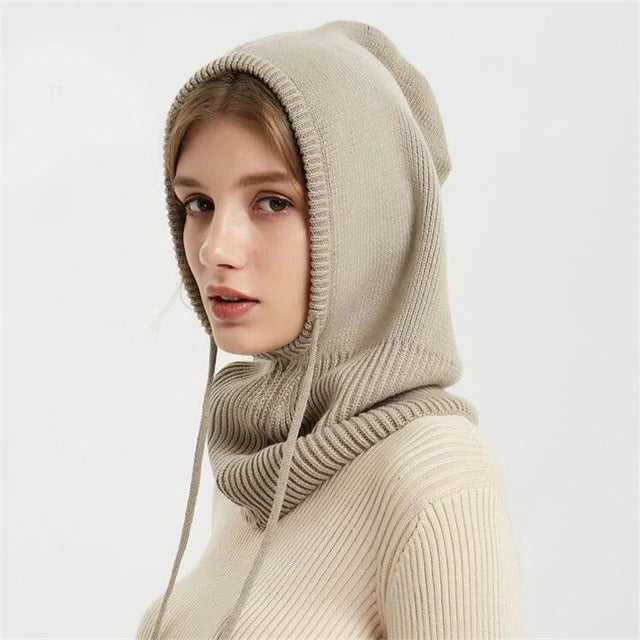 Capuche-Écharpe Tricot Douce Hiver