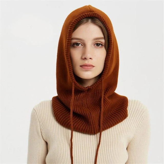 Capuche-Écharpe Tricot Douce Hiver