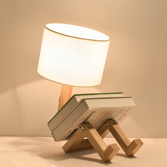 Éclat Scandinave | Lampe avec Étagère Fonctionnelle