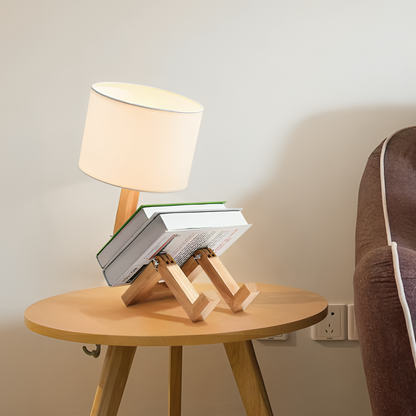 Éclat Scandinave | Lampe avec Étagère Fonctionnelle