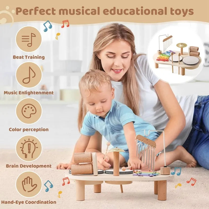 Table Musicale Enfant – Bois – Instruments Éveil
