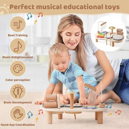 Table Musicale Enfant – Bois – Instruments Éveil