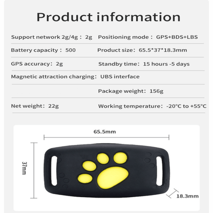 Traceur GPS Chat – Compact – Collier