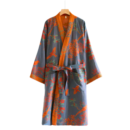 Peignoir Kimono – Ceinture à Nouer – Manches Larges