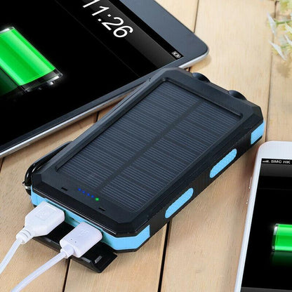 Power Bank Solaire Étanche Double USB