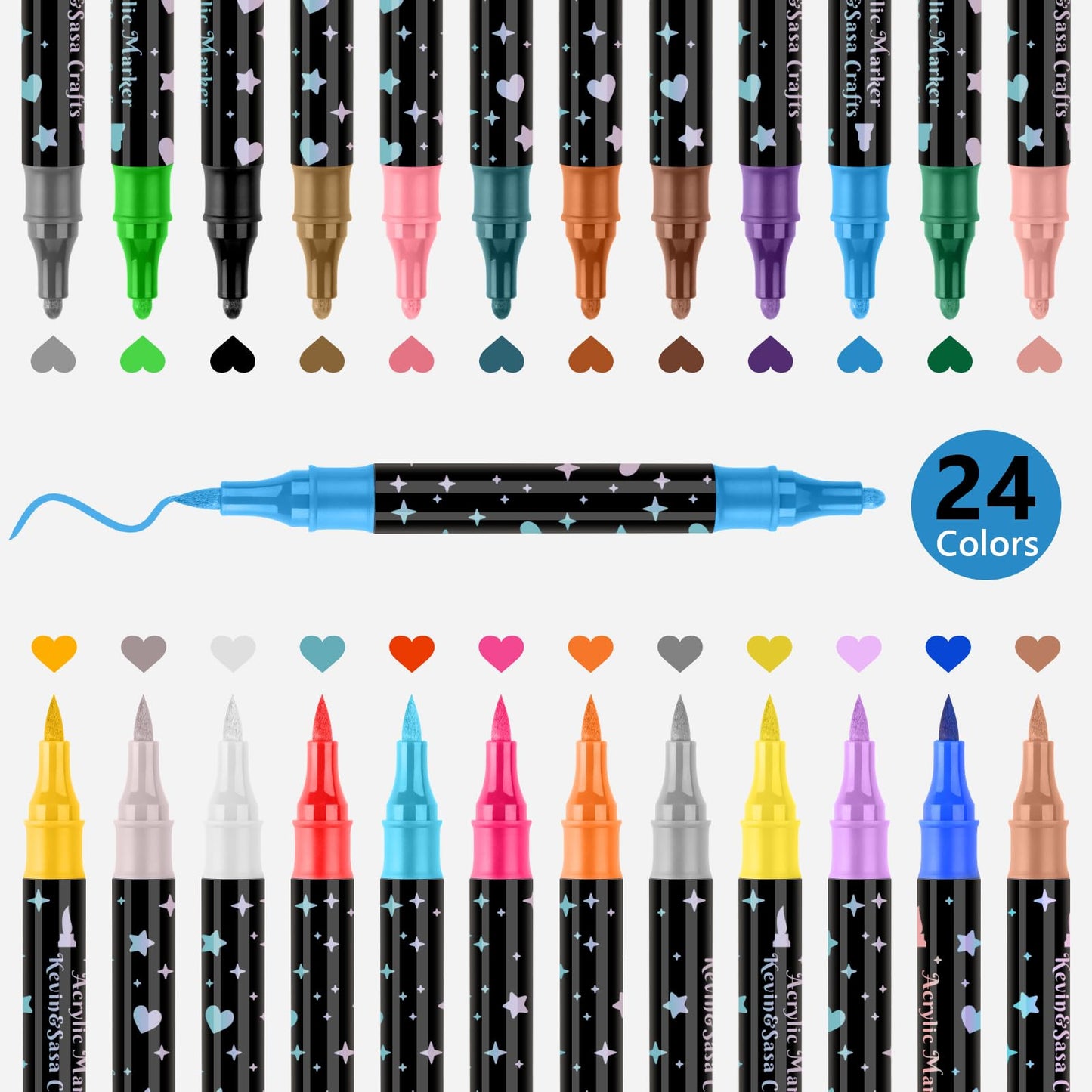 Feutres Pailletés Double Pointe