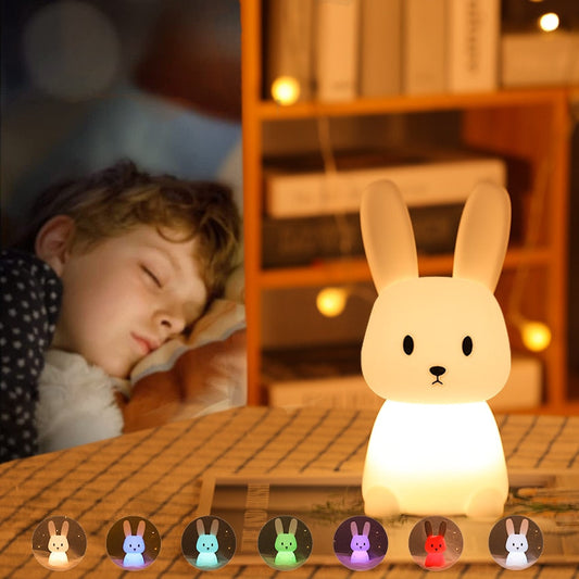 Lampe de nuit à LED Rêve d'enfant | Commande tactile, look mignon de lapin