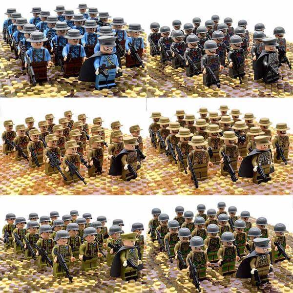 Set Figurines Soldats WW2 Compatible