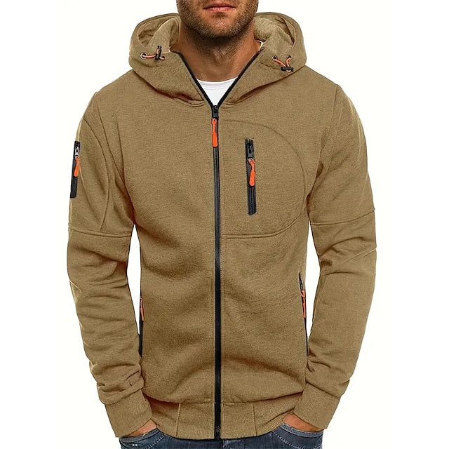 Sweat à Capuche Zippé – Poches Zippées – Homme